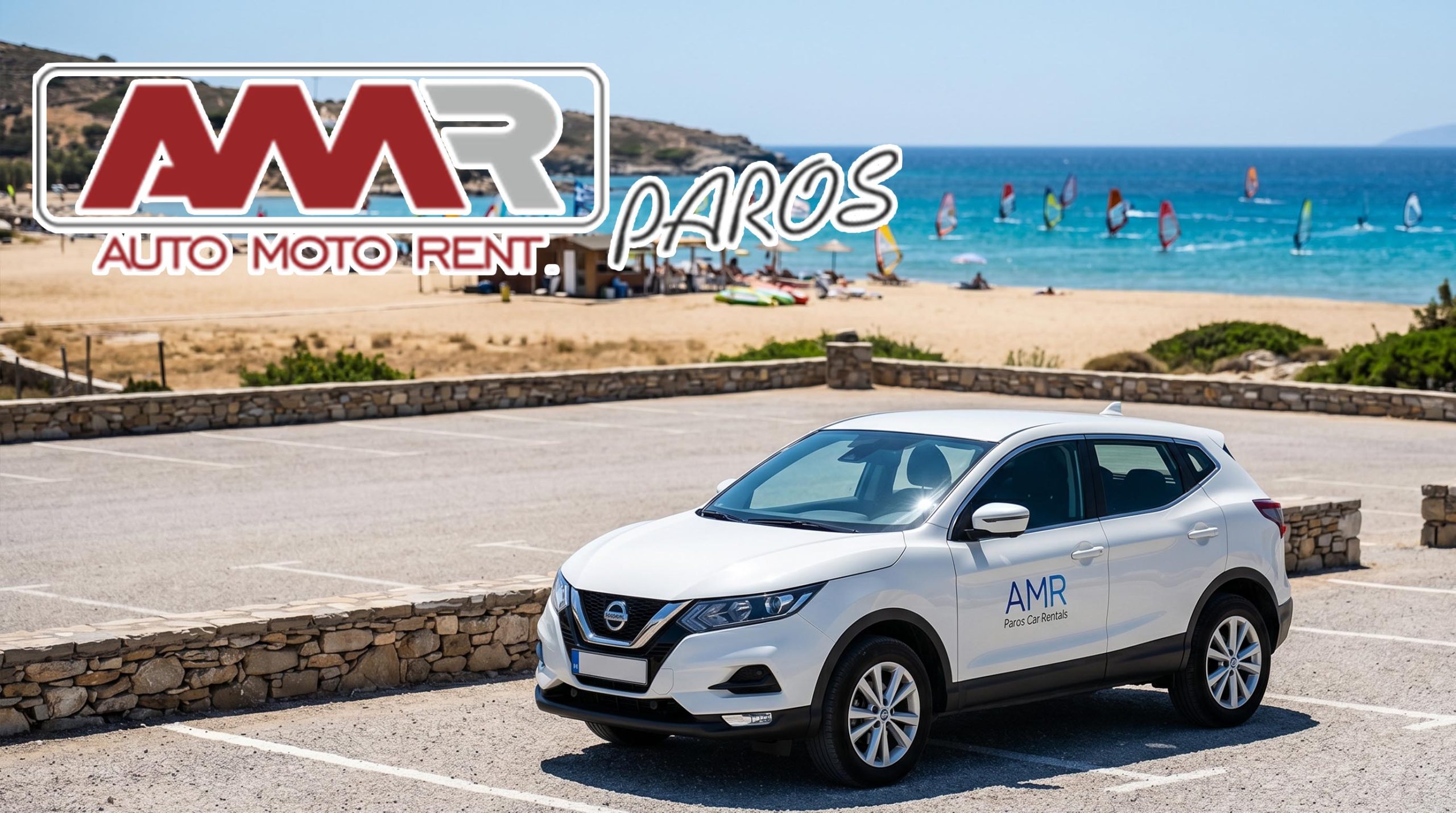 Paros Strände mit dem Mietwagen nahe Kolymbithres