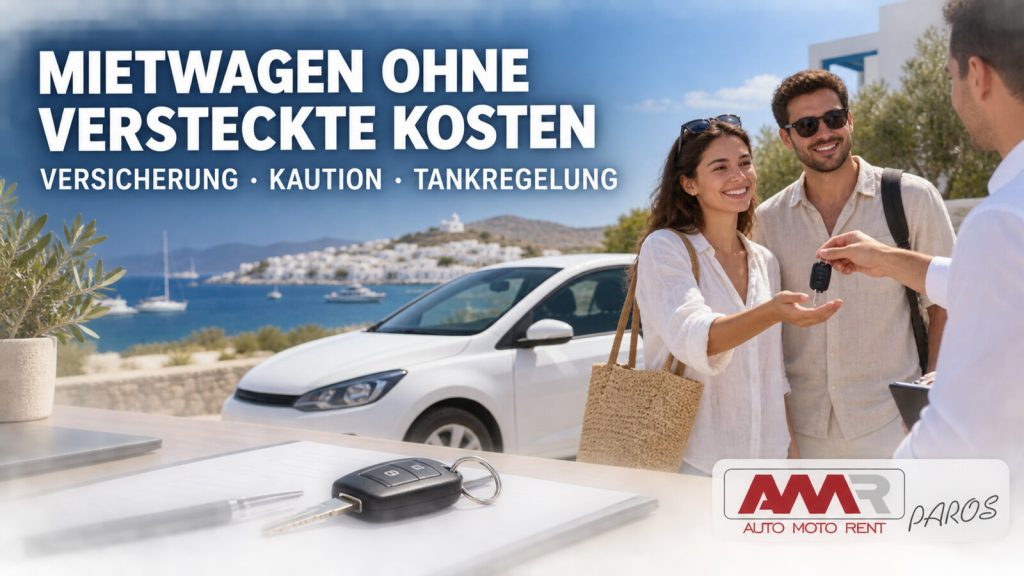 Mietwagen Paros ohne versteckte Kosten – Versicherung, Kaution und Tankregelung